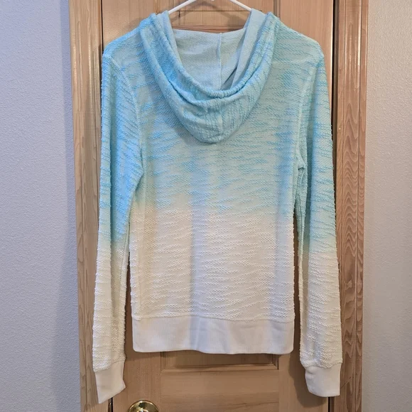 BEACH BY EXIST Sweater Hoodie Small Blue/Cream Ombre San Diego Women's - Picture 2 of 4